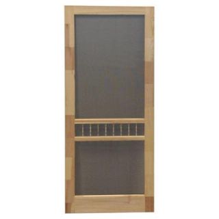 Screen Tight 32 in. x 80 in. Arbor Wood Unfinished Reversible Hinged Screen Door WARB32