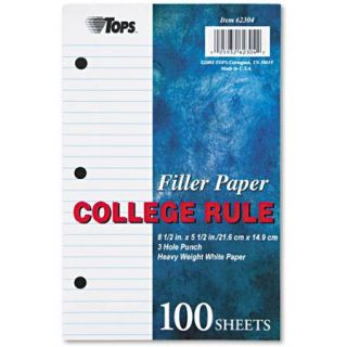 Tops College Rule Heavyweight Filler Paper, 100 Sheets