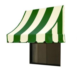 AWNTECH 14 ft. Nantucket Window/Entry Awning (31 in. H x 24 in. D) in Forest/White Stripe NT22 14FW   Mobile