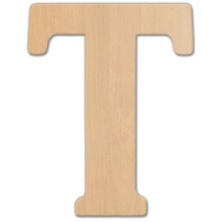 Jeff McWilliams Designs 15 in. Oversized Unfinished Wood Letter (T) 300323