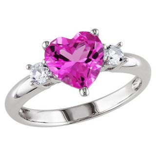 25 CT. T.W. Simulated Pink Sapphire and .03 CT. T.W. White Sapphire