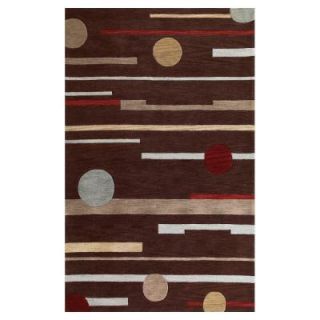Kas Rugs Linear Rise Brown 7 ft. 9 in. x 9 ft. 9 in. Area Rug MIA211779X99