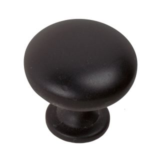 GlideRite 1.125 inch Classic Matte Black Round Cabinet Knobs (Pack of