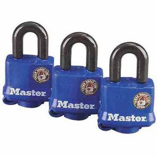 Master Lock 312TRI 3 Pack Weatherproof Padlock