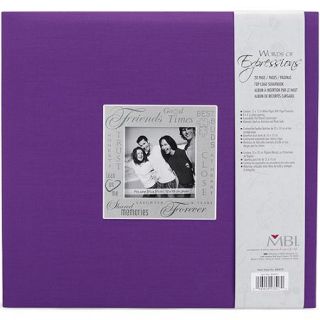 Expressions Post Bound Album, 12" x 12", Friends, Purple