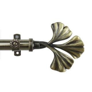 Luck Adjustable Antique Brass Curtain Rod 66 to 120 inch