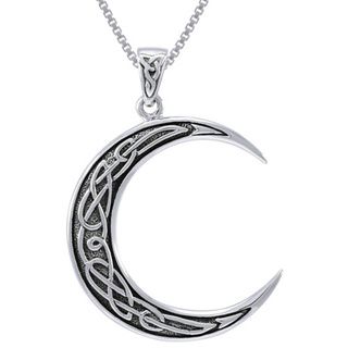 Carolina Glamour Collection Sterling Silver Celtic Crescent Moon