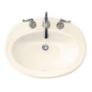 American Standard Piazza Self Rimming Bathroom Sink in Linen 0478.803.222