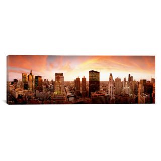 Panoramic Sunset Skyline Chicago, Illinois Photographic Print on