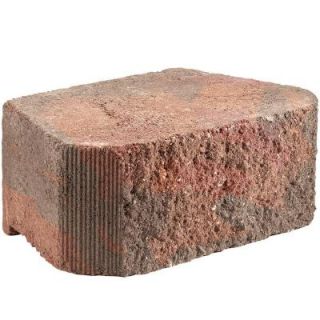 Pavestone 16 in. x 10 in. Red Charcoal Brighton Stone Concrete Wall Block 83688