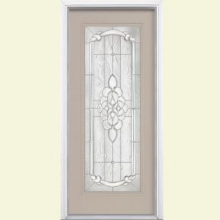 Masonite 36 in. x 80 in. Oakville Full Lite Painted Smooth Fiberglass Prehung Front Door with Brickmold 31916