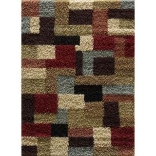 Tayse Rugs Casual Shag Multi 7 ft. 10 in. x 9 ft. 10 in. Transitional Area Rug 8510  Multi  8x10