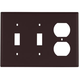 Cooper Wiring Devices 3 Gang Brown Wall Plate