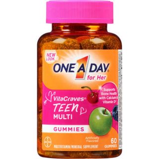 One A Day for Her VitaCraves Teen Multi Multivitamin/Multimineral Gummies, 60 count