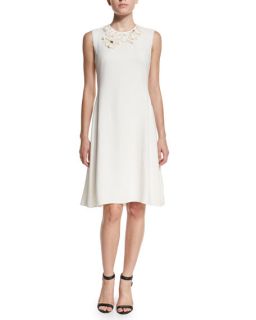 3.1 Phillip Lim Floral Embellished A Line Dress, Antique White