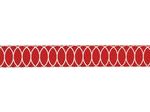 Grosgrain With Overlapping Circles Ribbon .625" 4 Yards Crimson