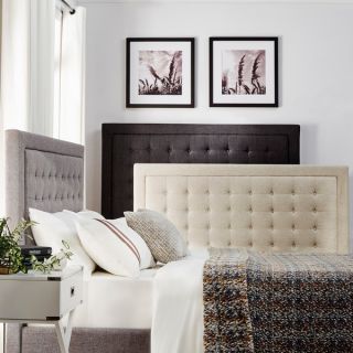 INSPIRE Q Bellevista Square Button tufted Upholstered Queen Bed