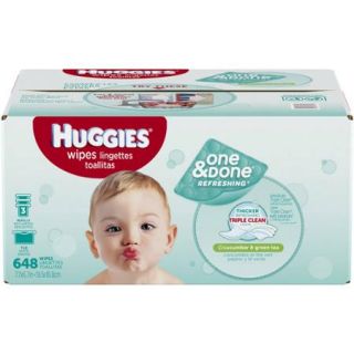 HUGGIES One & Done Refreshing Baby Wipes, 648 Sheets