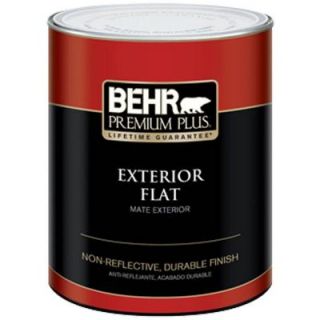 BEHR Premium Plus 1 qt. Medium Base Flat Exterior Paint 440004