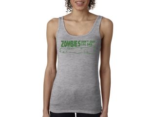 Women's Zombies Don't Skip Leg Day Tank Top Funny Zombie Tank Lifting Shirt S