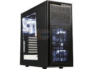 NZXT Source 220 Mid Tower Chassis with 3x120mm White LED fans, Window, and USB 3.0