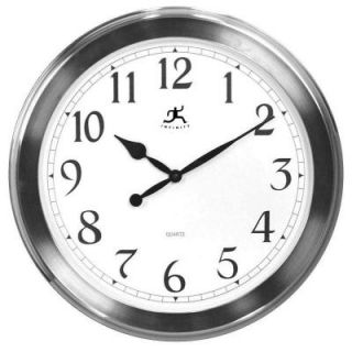 Home Decorators Collection 20 in. Brushed Nickel Wall Clock 4956710450