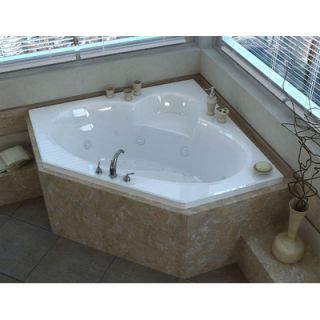 Curacao 61.13 Corner Air & Whirlpool Jetted Bathtub with Center Drain