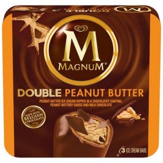 Magnum Mini Double Peanut Butter Ice Cream Bars, 3 count