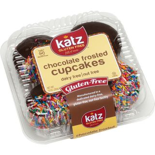 Katz Gluten free Chocolate Frosted Cupcakes with Sprinkles (2 Packs