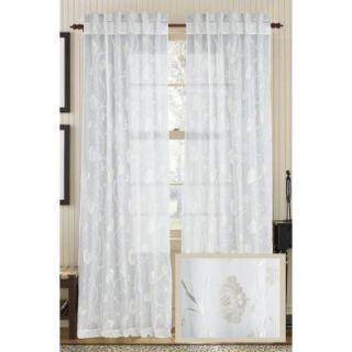 Fine Living Ivory REGAL Cotton Org Rod Pocket Curtain   50 in.W x 96 in. L 169