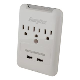 Energizer 3-Outlet Surge Protector with USB Ports, Model# ENG0SRG001