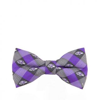 Officially Licensed NFL Team Logo and Color Checkered 100% Polyester Bow Tie7665040
