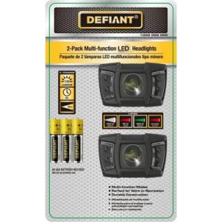 Defiant Multi Function 130 Lumens LED Headlight (2 per Pack) HD14Q408
