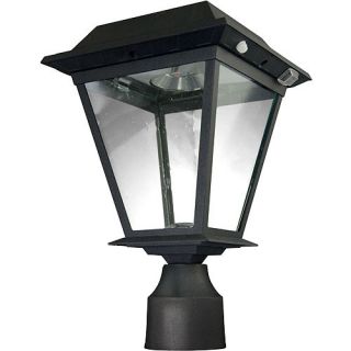 XEPA Stay On Whole Night 300 Lumen 3" Fitter Mount Outdoor Black Solar LED Lamp