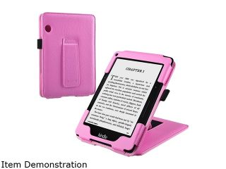 Insten Pink Folio Stand Leather Case Cover for  Kindle Voyage 6" 1997577