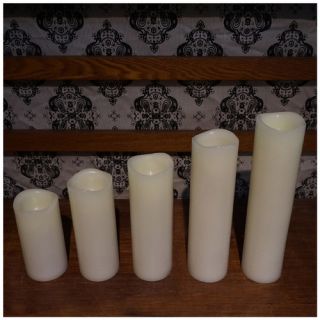 Brite Star 5 Piece Flameless Pillar Candle Set