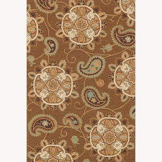 Hand hooked Charlotte Light Brown Rug (36 x 56)