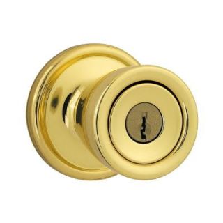 Kwikset Abbey Polished Brass Entry Knob 750A 3 RCAL RCS
