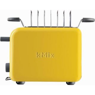 DeLonghi kMix 2 Slice Toaster with Bun Warmer in Yellow DTT02YE