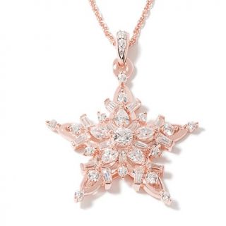 Victoria Wieck 2.28ct Absolute™ Multi Cut Snowflake Pendant with 18"