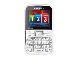Motorola MOTOKEY 3 CHIP EX117 50 MB 2G White / Pink Unlocked Triple SIM Cell Phone 2.0" 64 MB RAM