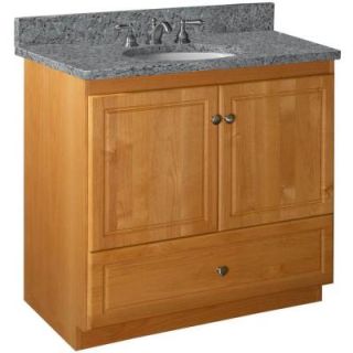 Simplicity by Strasser Ultraline 36 in. W x 21 in. D x 34.5 in. H Vanity with No Side Drawers Cabinet Only in Natural Alder 01.041.2