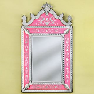 Medium Natashe Pink Venetian Wall Mirror   32W x 56.5H in.   Mirrors