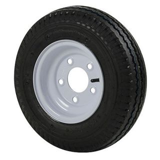 Kenda Loadstar 4.80 x 8 Bias Trailer Tire w/5 Lug Standard White Rim 81067