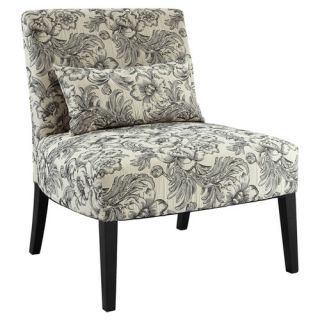 Powell Lila Floral Fabric Slipper Chair