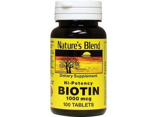 Biotin Hi Potency 1,000 mcg 100 Tabs