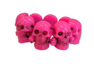 Kreepsville 666 BRASPK Pink Skull Collection Bracelet