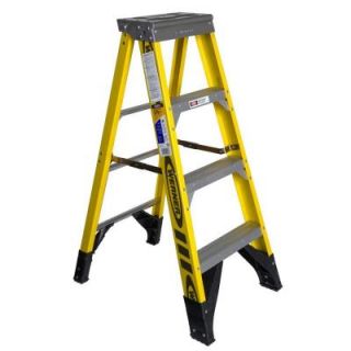 Werner 4 ft. Fiberglass Step Ladder with 375 lb. Load Capacity Type IAA Duty Rating 7304
