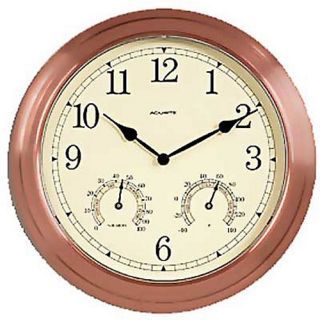 Chaney Copper 13.5 in. Outdoor Wall Clock   Outdoor Clocks