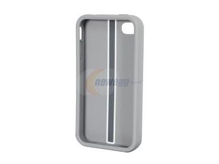 Incipio White / Gray Step Semi Rigid Soft Shell Case For iPhone 4/4S IPH 613